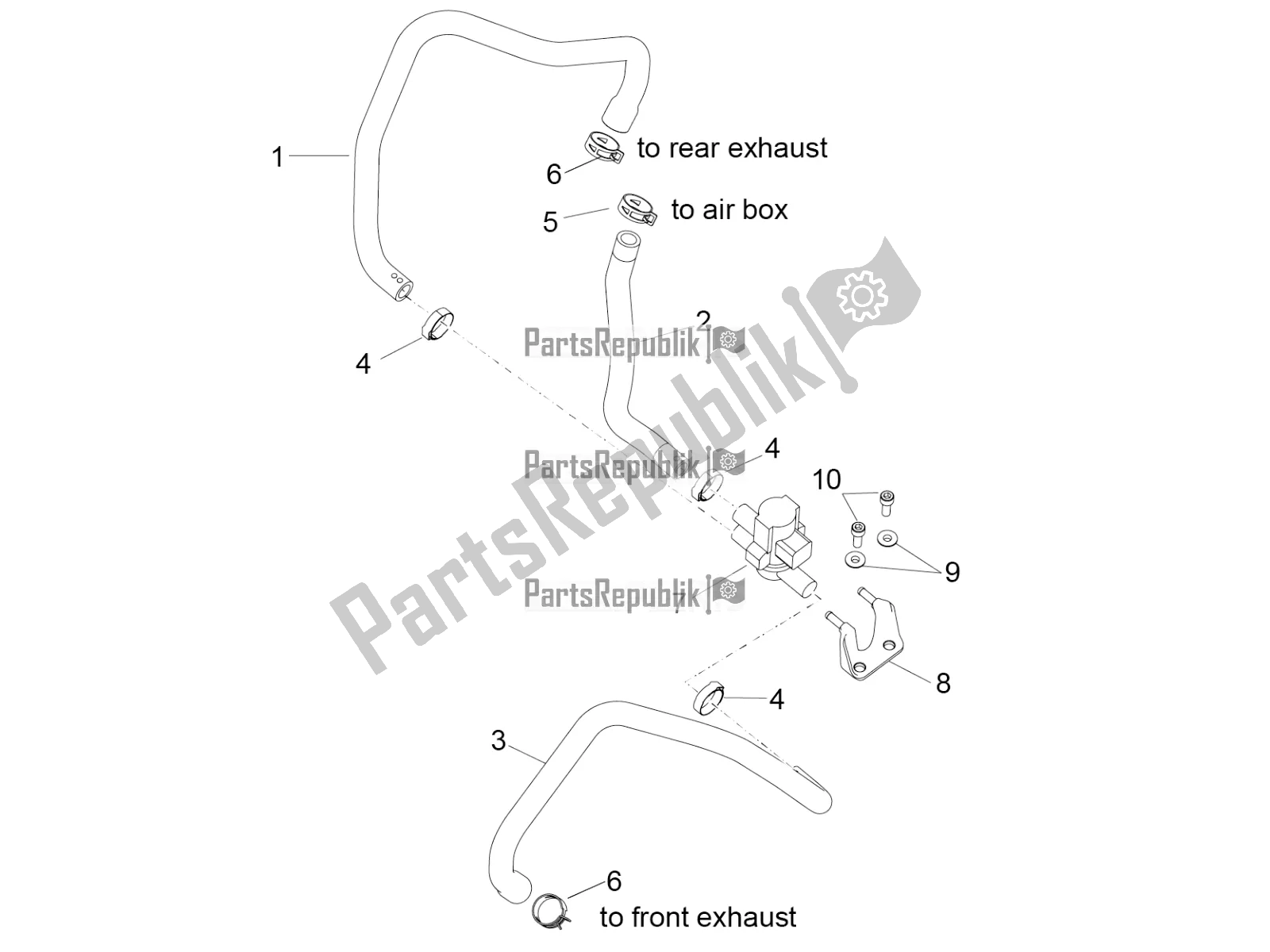 All parts for the Secondary Air of the Aprilia RSV4 1100 Factory ABS Apac 2022