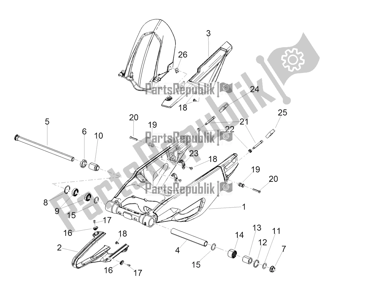 Todas as partes de Braço Oscilante do Aprilia RSV4 1100 Factory ABS Apac 2022