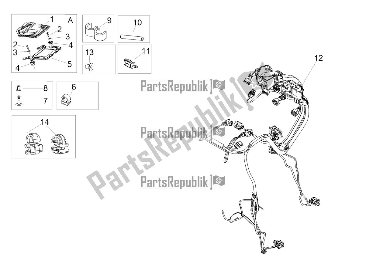 Tutte le parti per il Impianto Elettrico Centrale del Aprilia RSV4 1100 Factory ABS USA 2021