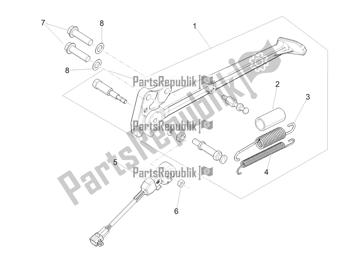 Toutes les pièces pour le Béquille Centrale du Aprilia RSV4 1100 Factory ABS USA 2021