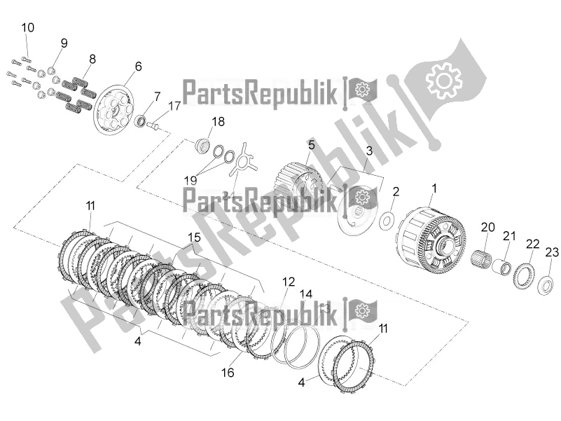 Alle onderdelen voor de Koppeling van de Aprilia RSV4 1100 Factory ABS USA 2021