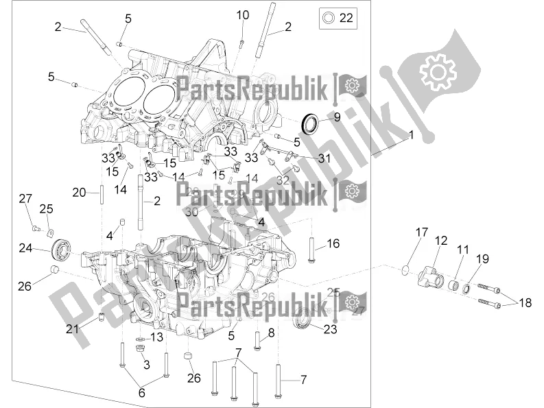 Todas as partes de Cárteres Eu do Aprilia RSV4 1100 Factory ABS USA 2021