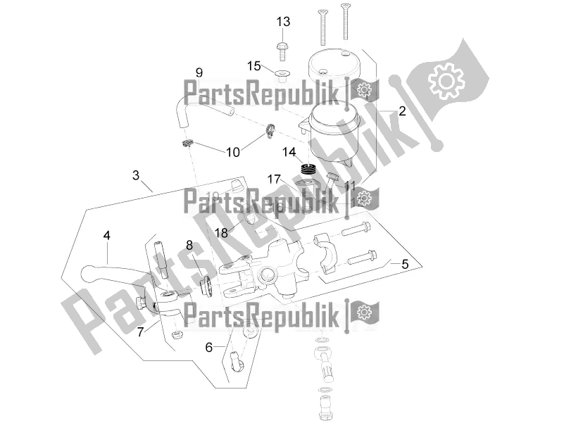 Todas as partes de Cilindro Mestre Dianteiro do Aprilia RSV4 1100 Factory ABS USA 2021