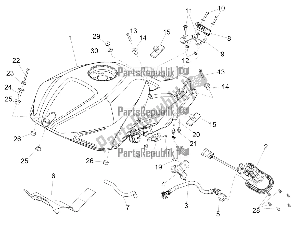 Todas las partes para Depósito De Combustible de Aprilia RSV4 1100 Factory ABS USA 2021