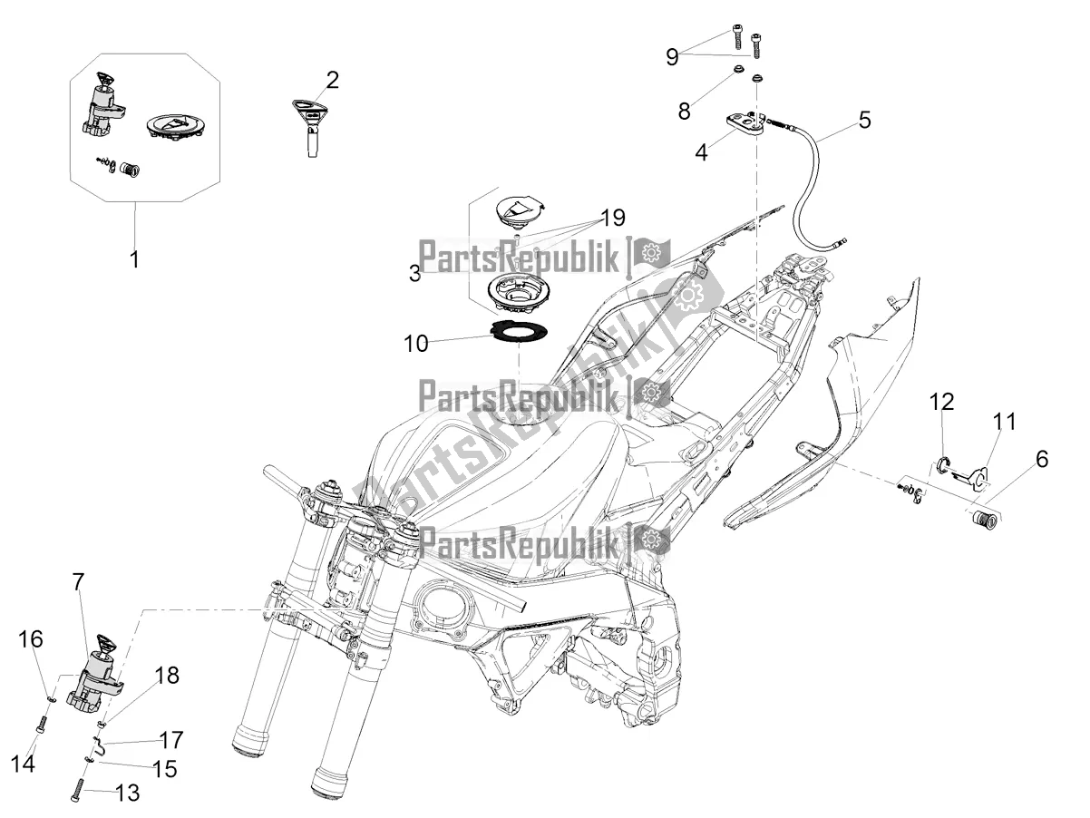 Wszystkie części do Zamki Aprilia RSV4 1100 Factory ABS USA 2021