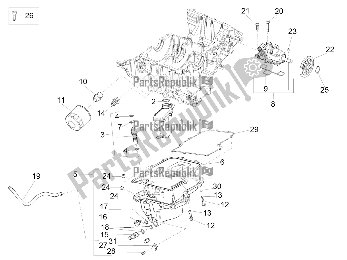 Todas as partes de Lubrificação do Aprilia RSV4 1100 Factory ABS USA 2021