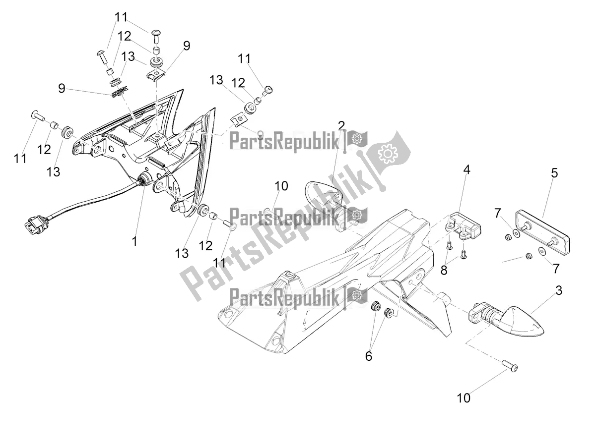 Toutes les pièces pour le Feux Arrière du Aprilia RSV4 1100 Factory ABS USA 2021