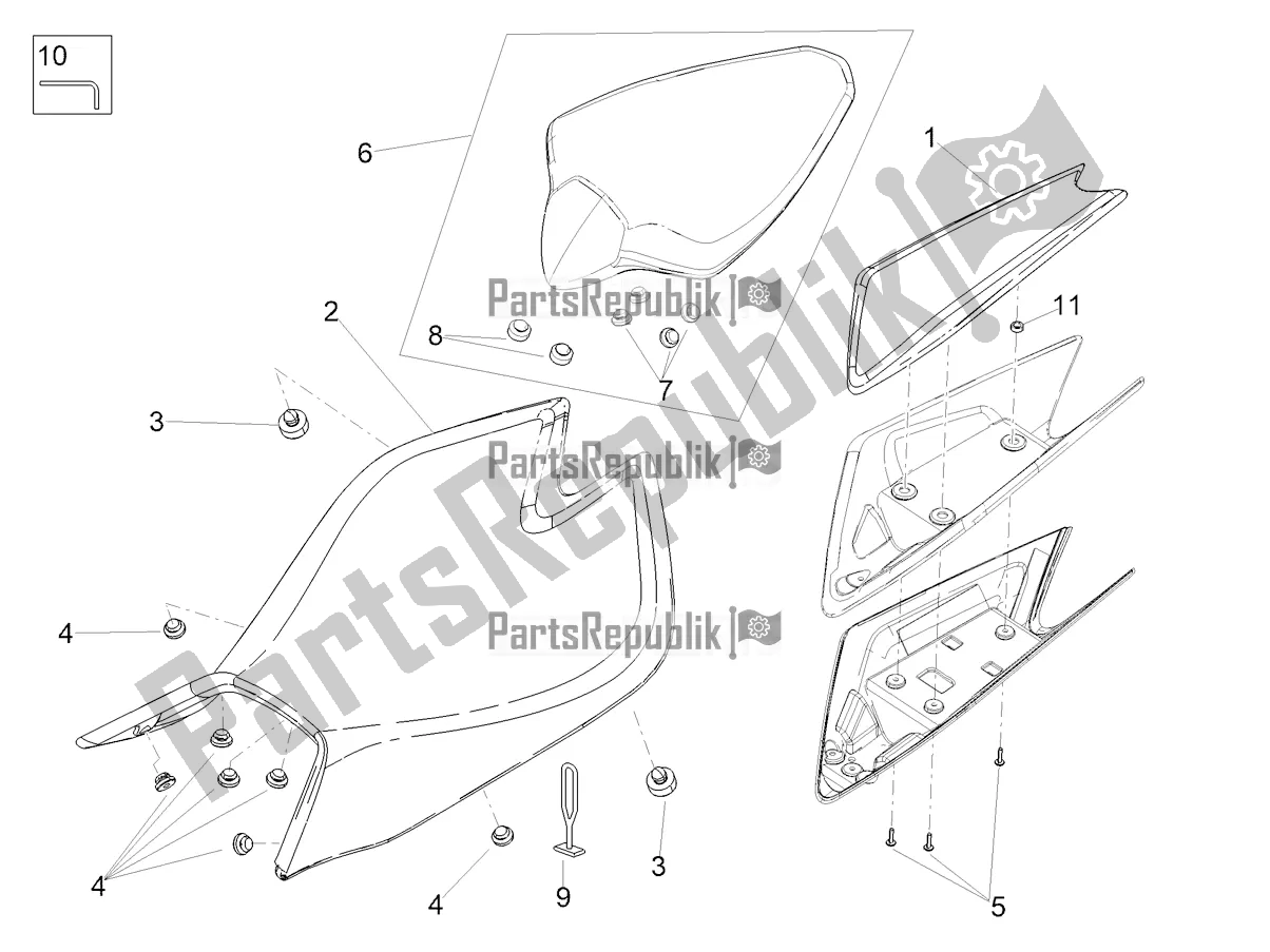 Alle onderdelen voor de Zadel van de Aprilia RSV4 1100 Factory ABS USA 2021