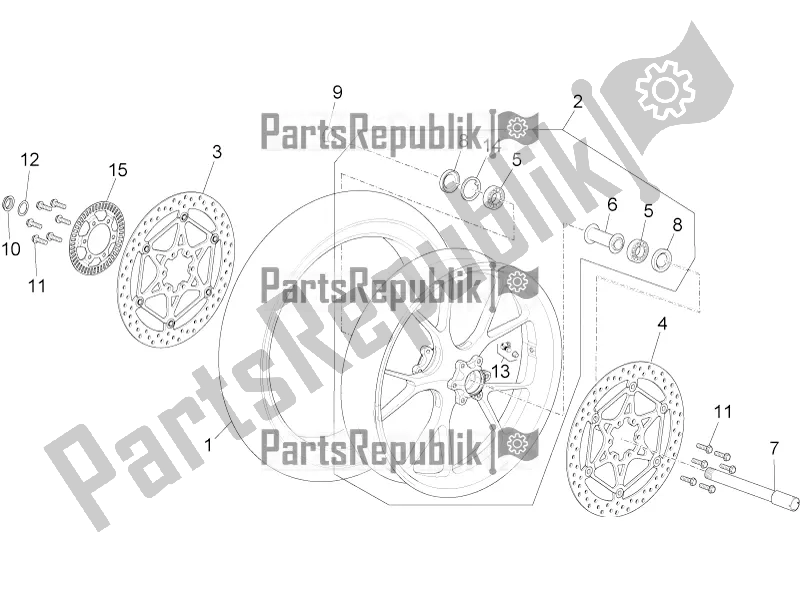 Alle onderdelen voor de Voorwiel van de Aprilia RSV4 1100 Factory ABS USA 2022