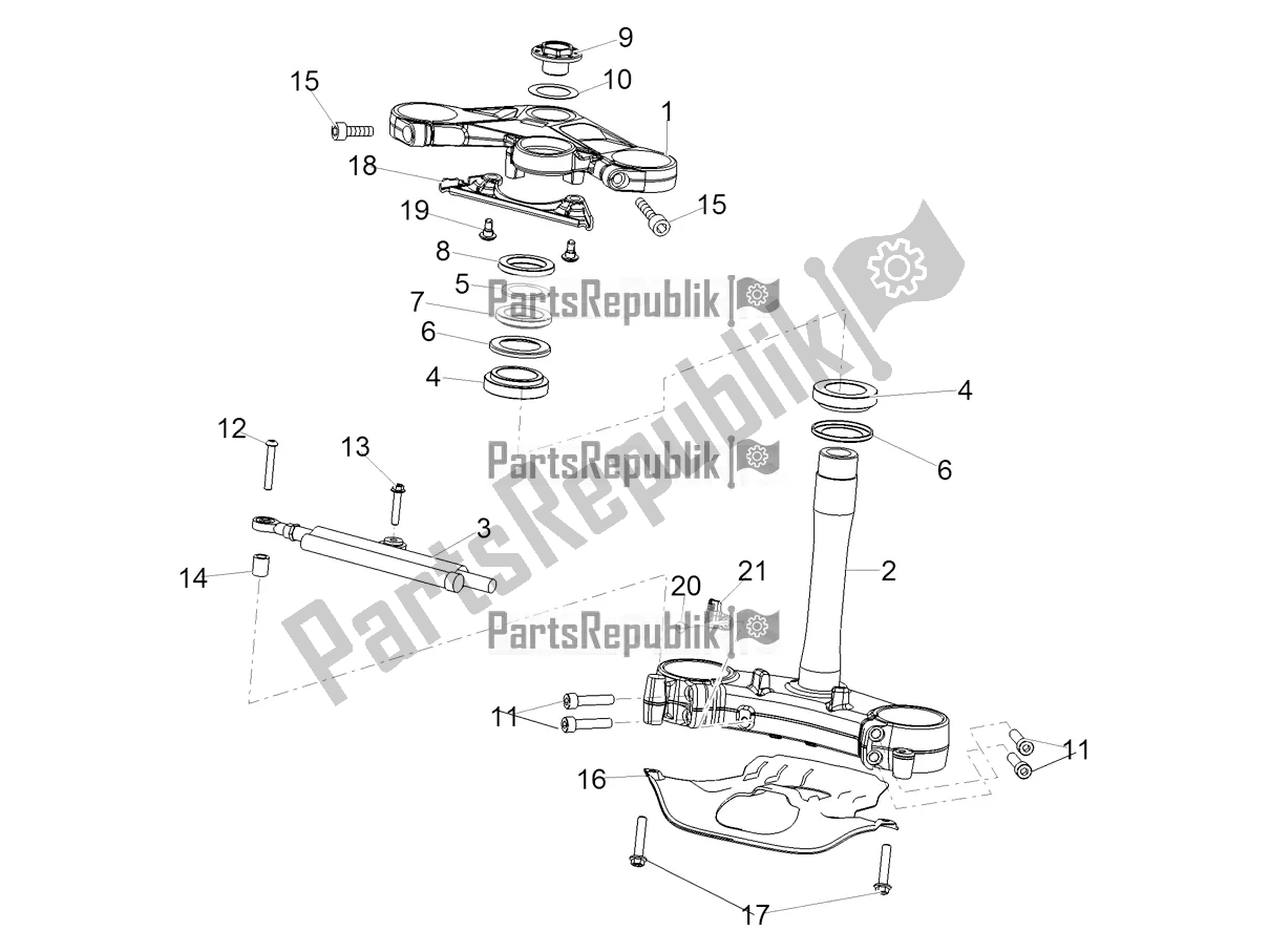 Tutte le parti per il Timone del Aprilia RSV4 1100 Factory ABS USA 2022