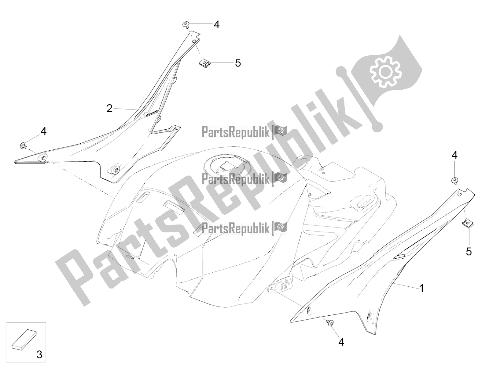 All parts for the Central Body of the Aprilia RSV4 1100 Racing Factory ABS 2019