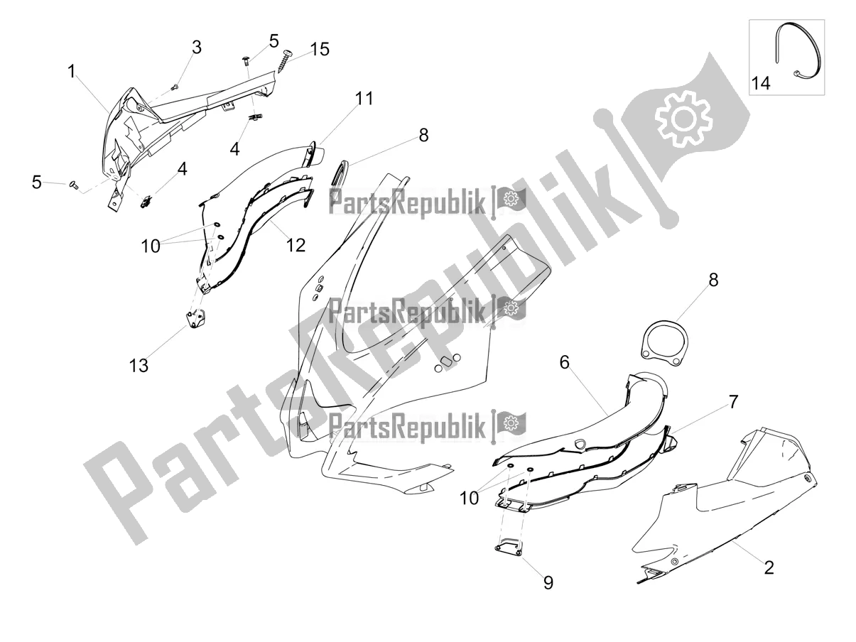 Alle onderdelen voor de Kanaal van de Aprilia RSV4 1100 Racing Factory ABS 2019