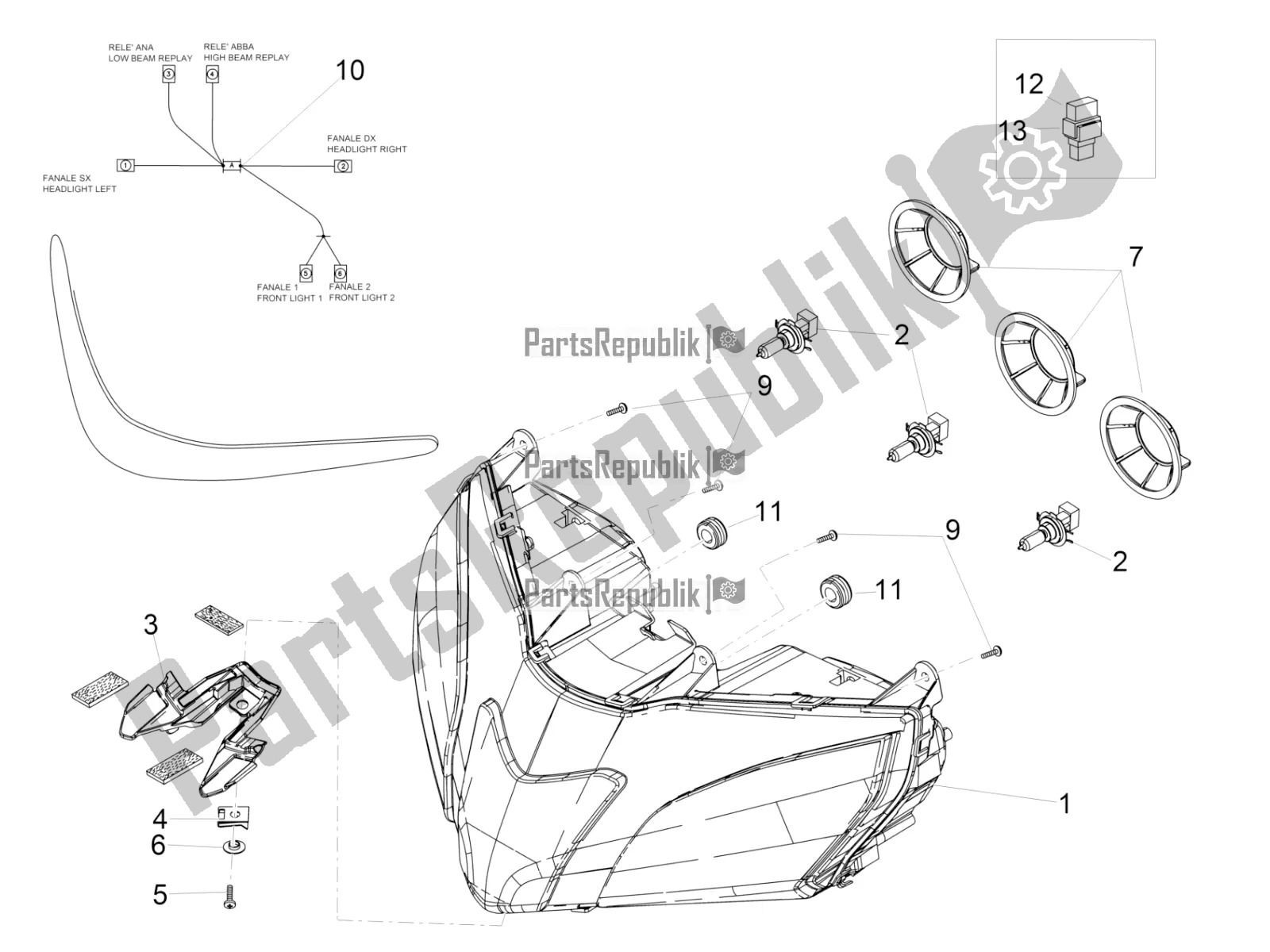 Wszystkie części do Przednie ? Wiat? A Aprilia RSV4 1100 Racing Factory ABS 2019