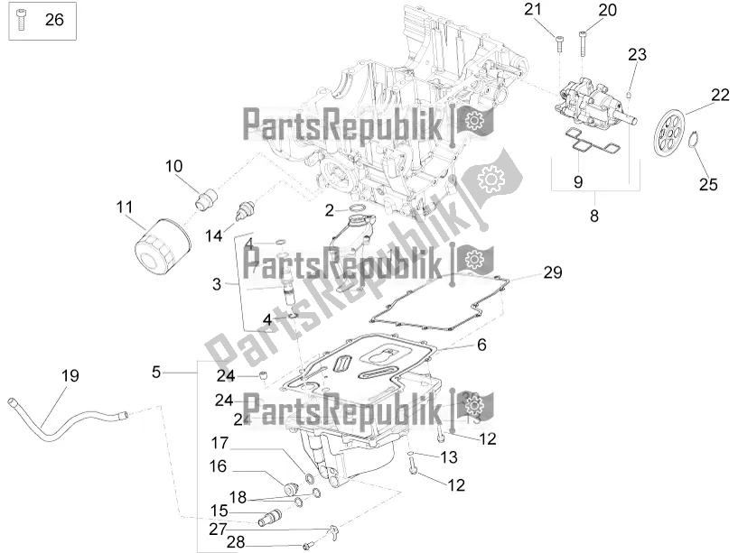 All parts for the Lubrication of the Aprilia RSV4 1100 Racing Factory ABS 2019