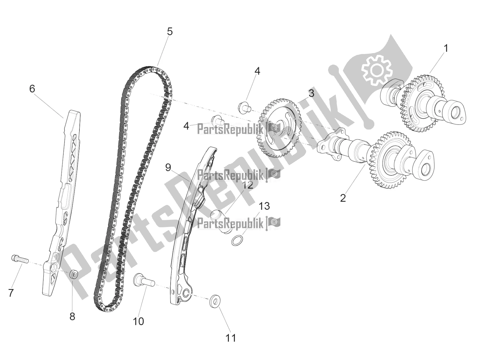 Todas las partes para Sistema De Sincronización Del Cilindro Trasero de Aprilia RSV4 1100 Racing Factory ABS 2019