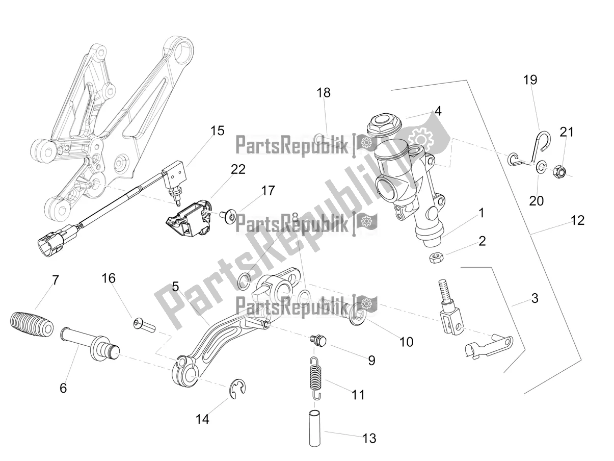 Alle Teile für das Hauptbremszylinder Hinten des Aprilia RSV4 1100 Racing Factory ABS 2019