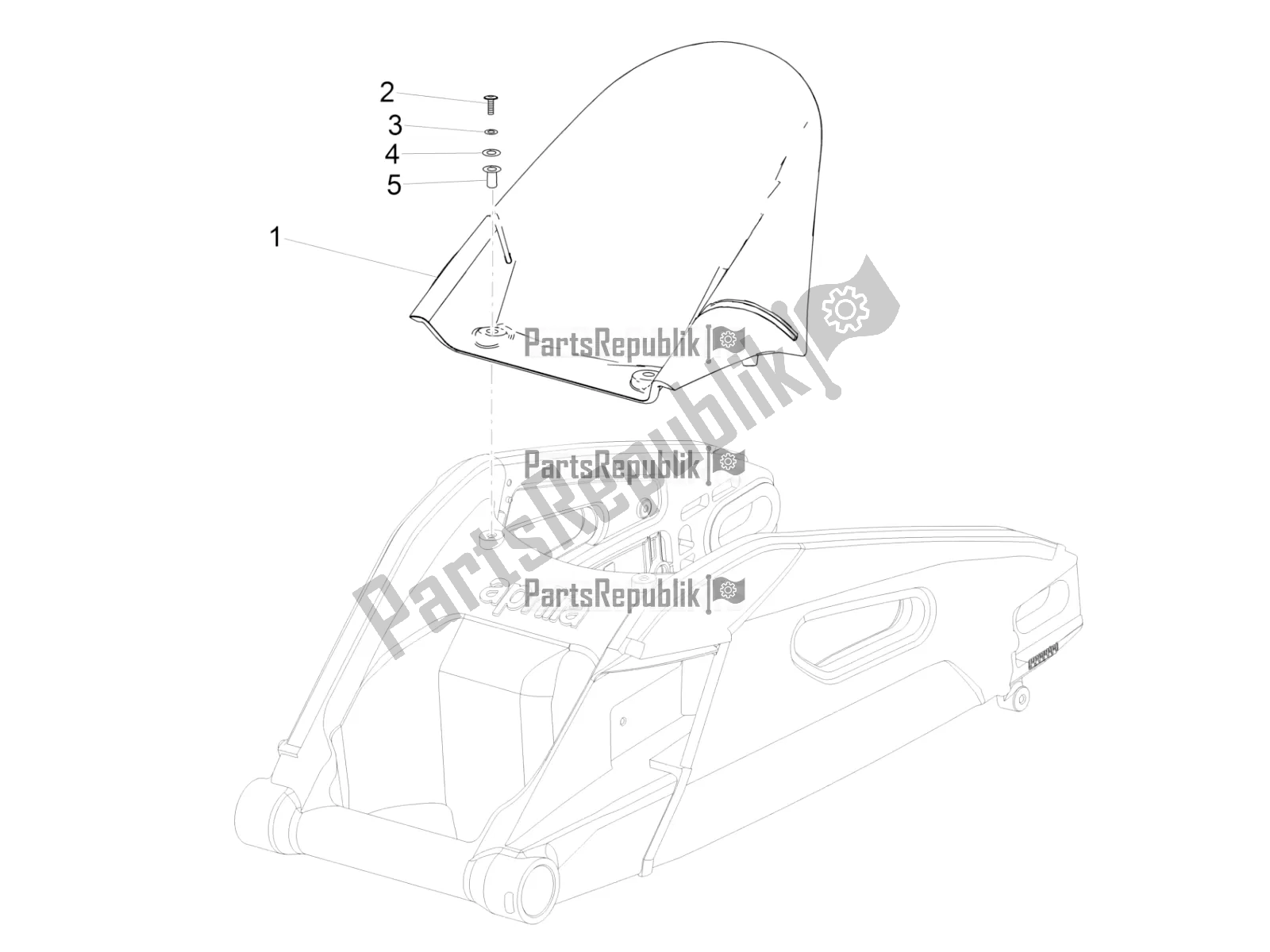 Todas as partes de Guarda-lamas Traseiro do Aprilia RSV4 1100 Racing Factory ABS 2019