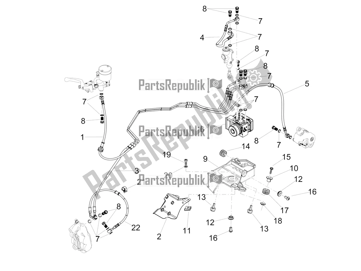 All parts for the Abs Brake System of the Aprilia RSV4 1100 Racing Factory ABS 2020