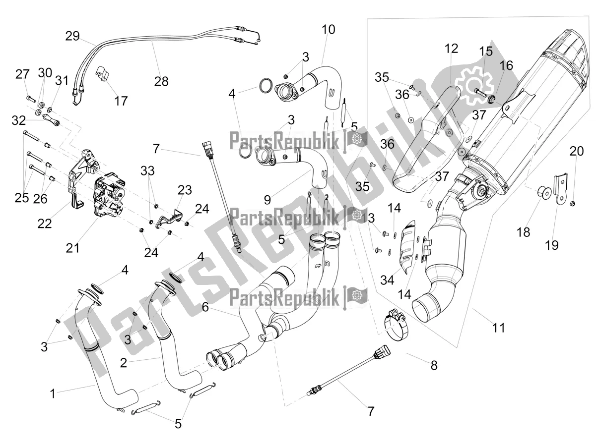 Todas las partes para Tubo De Escape de Aprilia RSV4 1100 Racing Factory ABS 2020