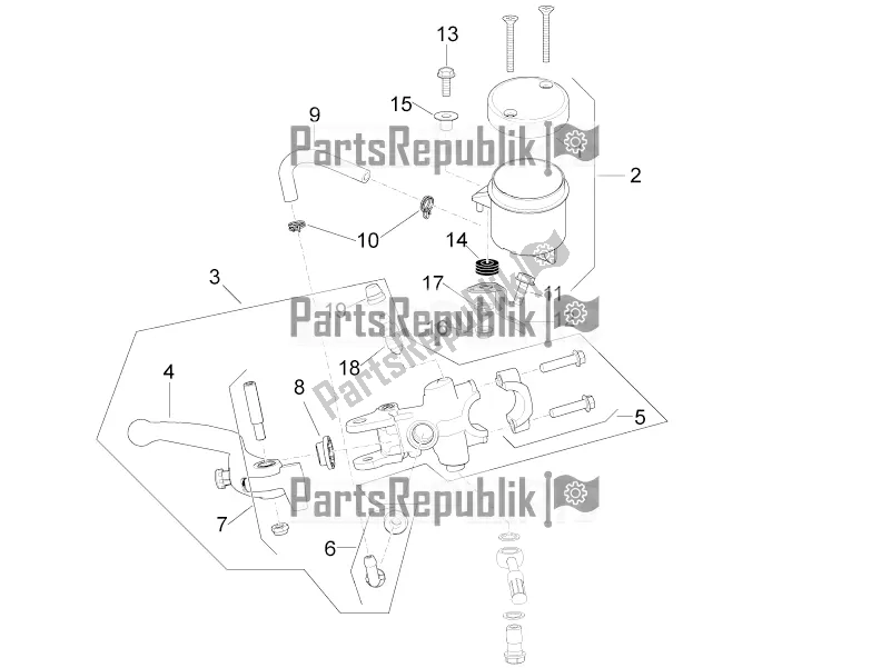 Alle Teile für das Vorderer Hauptzylinder des Aprilia RSV4 1100 Racing Factory ABS 2020