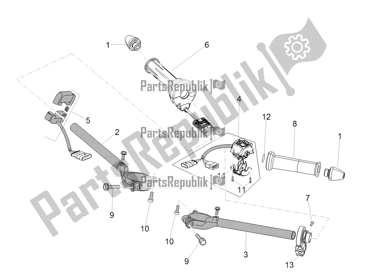 All parts for the Handlebar - Controls of the Aprilia RSV4 1100 Racing Factory ABS 2020