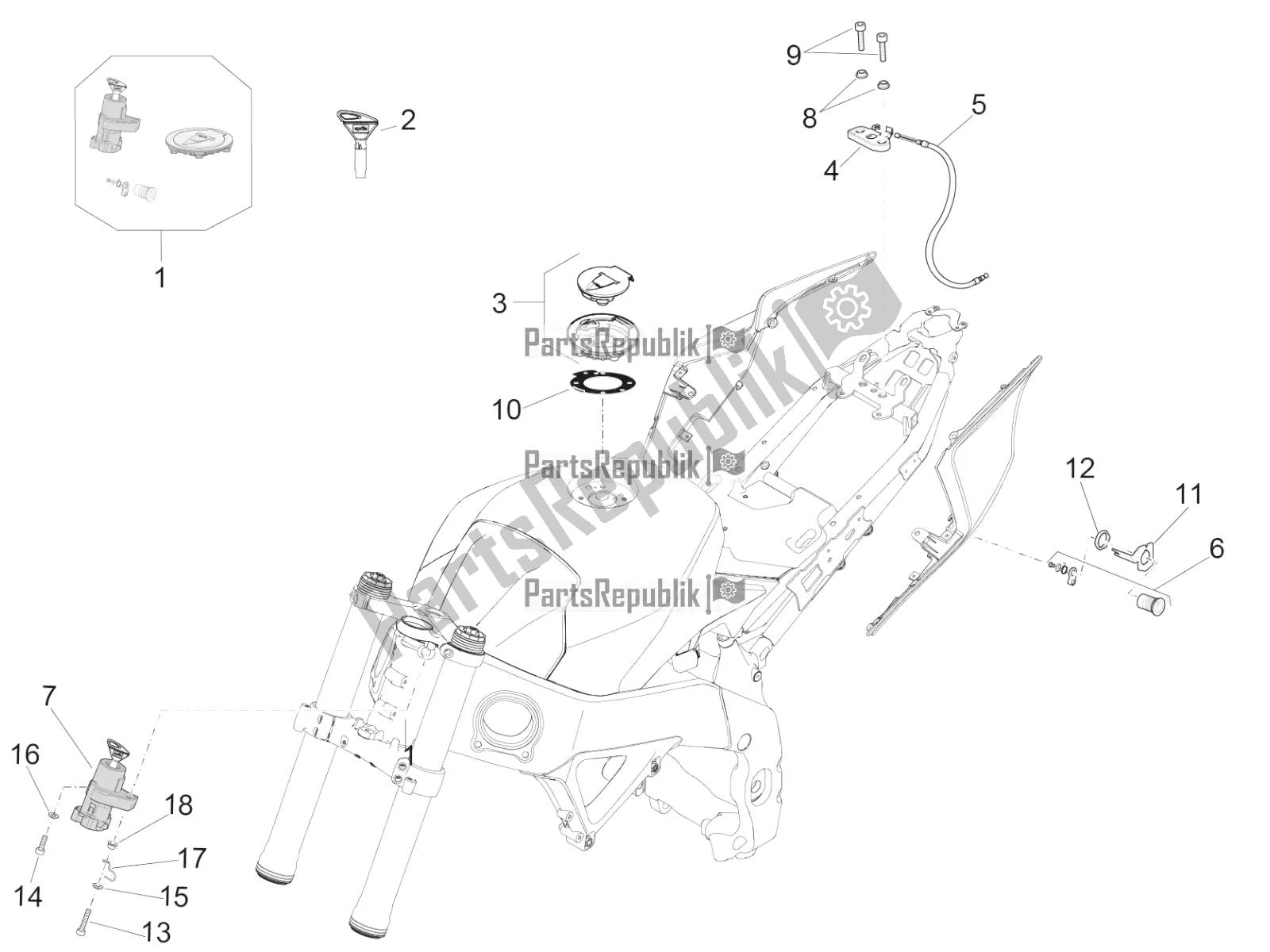 Todas las partes para Cerraduras de Aprilia RSV4 1100 Racing Factory ABS 2020