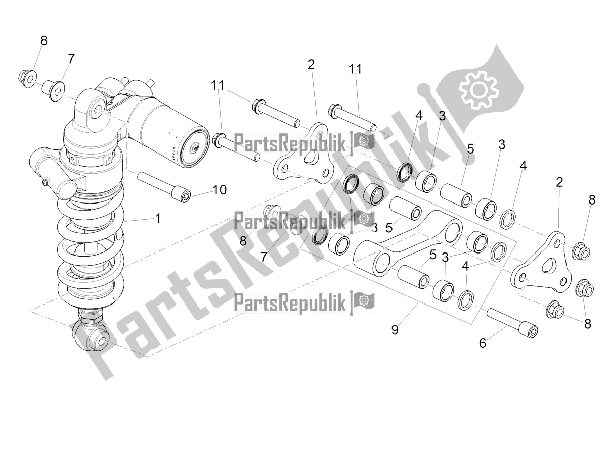 Alle Teile für das Stoßdämpfer des Aprilia RSV4 1100 Racing Factory ABS 2020