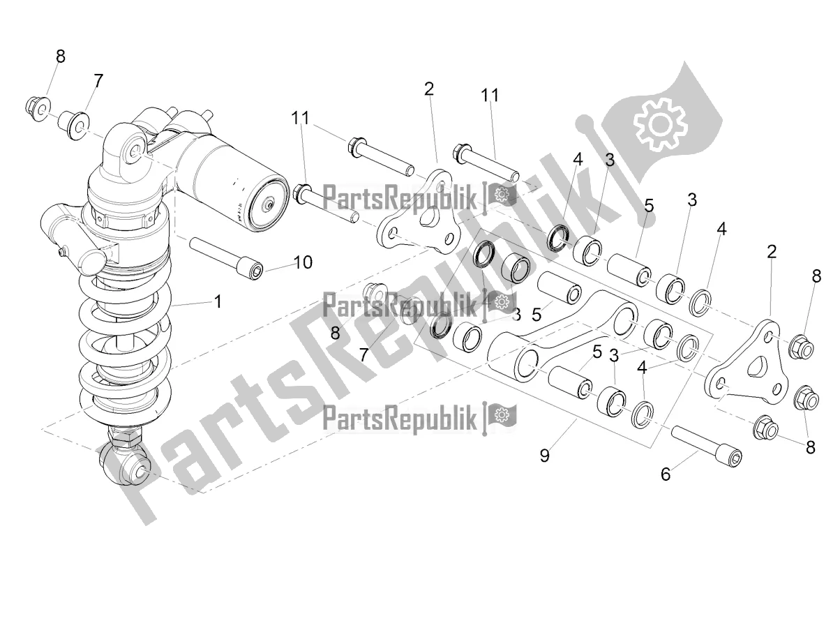 All parts for the Shock Absorber of the Aprilia RSV4 1100 Racing Factory ABS 2020