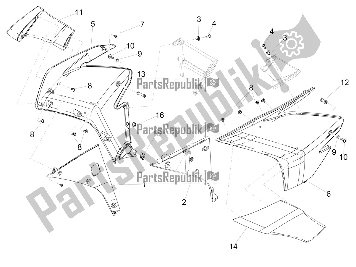 Todas las partes para Carenado Lateral de Aprilia RSV4 1100 Racing Factory ABS 2020