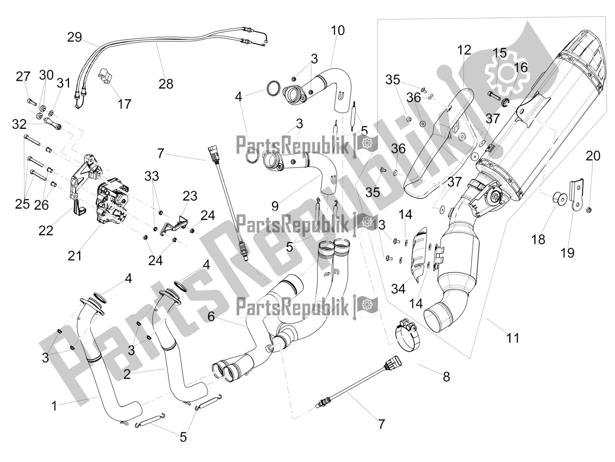 Toutes les pièces pour le Tuyau D'échappement du Aprilia RSV4 1100 Racing Factory ABS Apac 2019