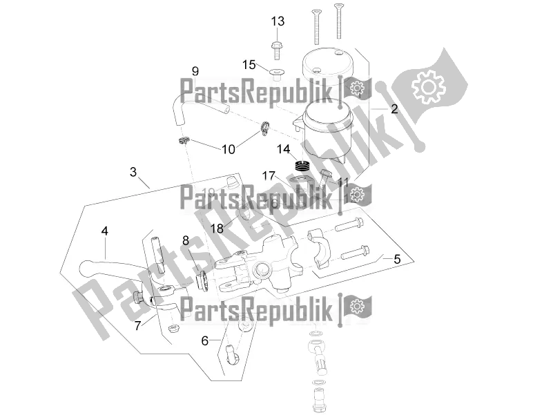 All parts for the Front Master Cilinder of the Aprilia RSV4 1100 Racing Factory ABS Apac 2019