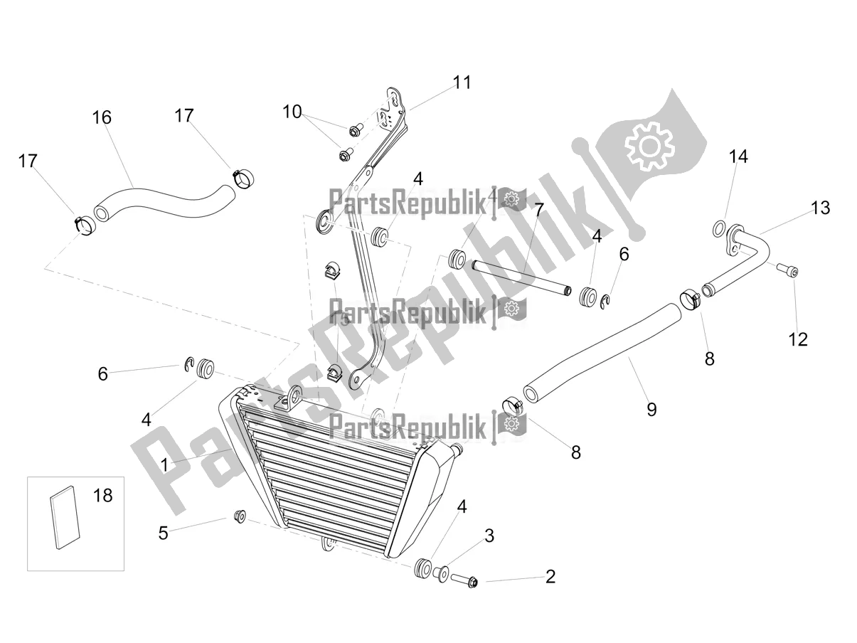 All parts for the Oil Radiator of the Aprilia RSV4 1100 Racing Factory ABS Apac 2019