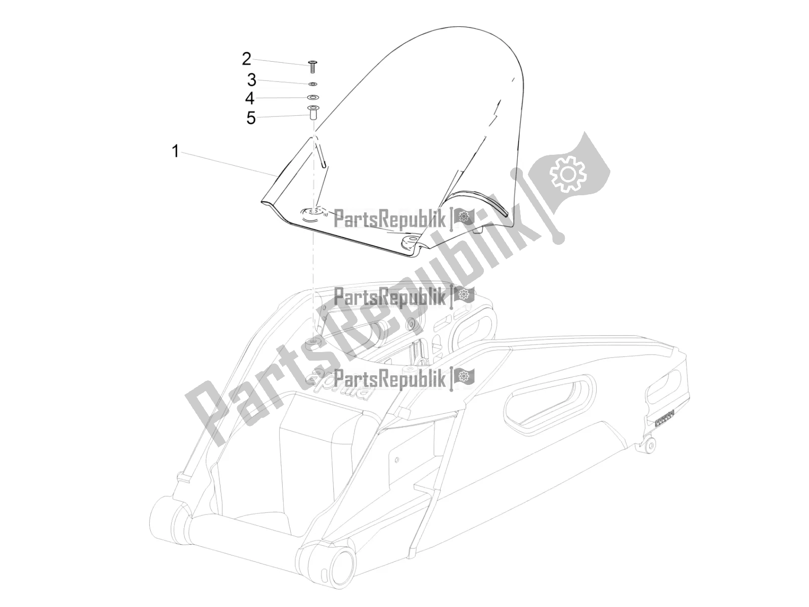 Todas las partes para Guardabarros Trasero de Aprilia RSV4 1100 Racing Factory ABS Apac 2019