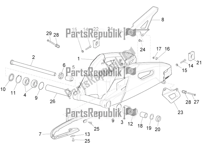 Todas las partes para Brazo Oscilante de Aprilia RSV4 1100 Racing Factory ABS Apac 2019