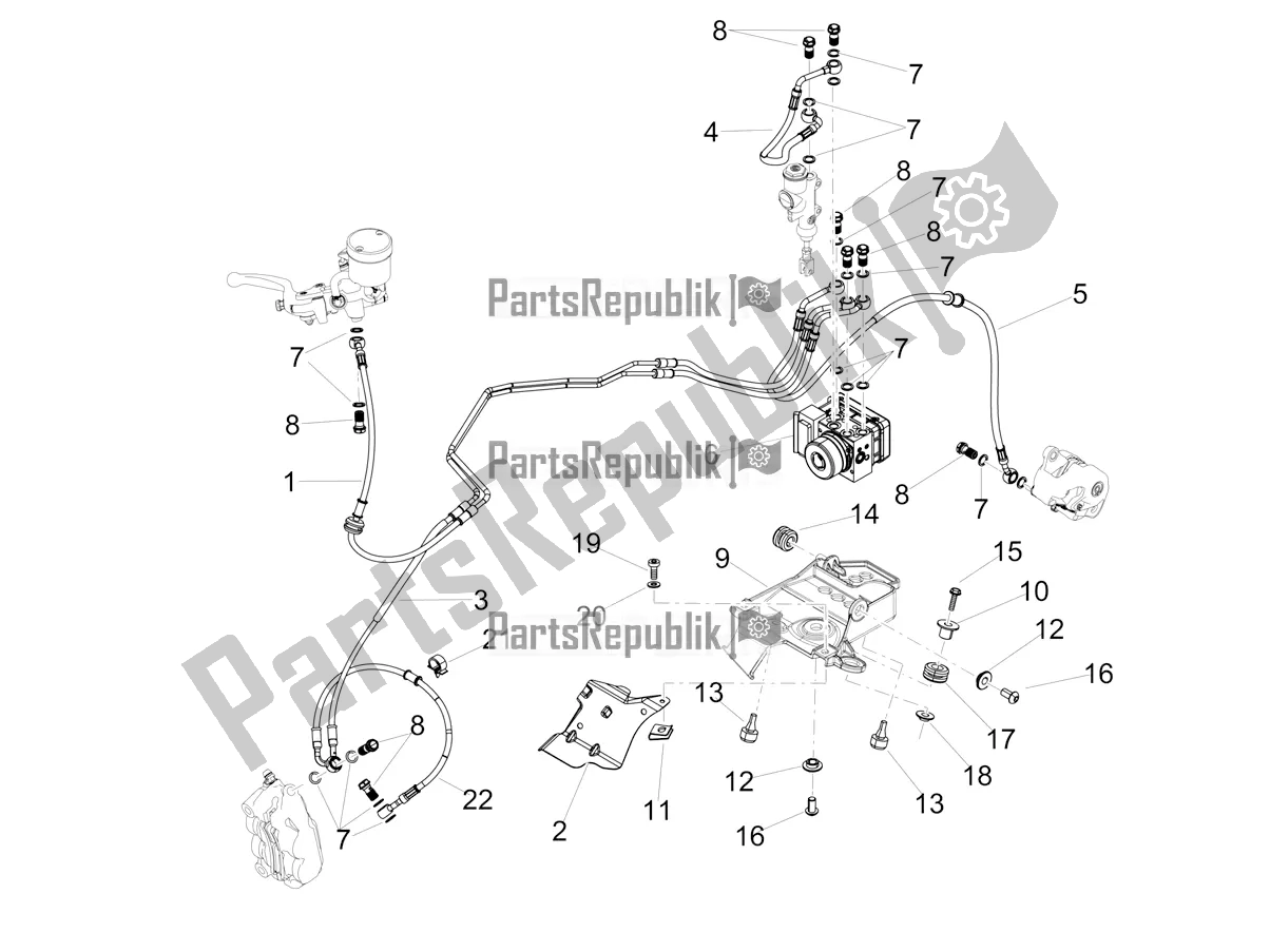 Tutte le parti per il Sistema Frenante Abs del Aprilia RSV4 1100 Racing Factory ABS Apac 2020