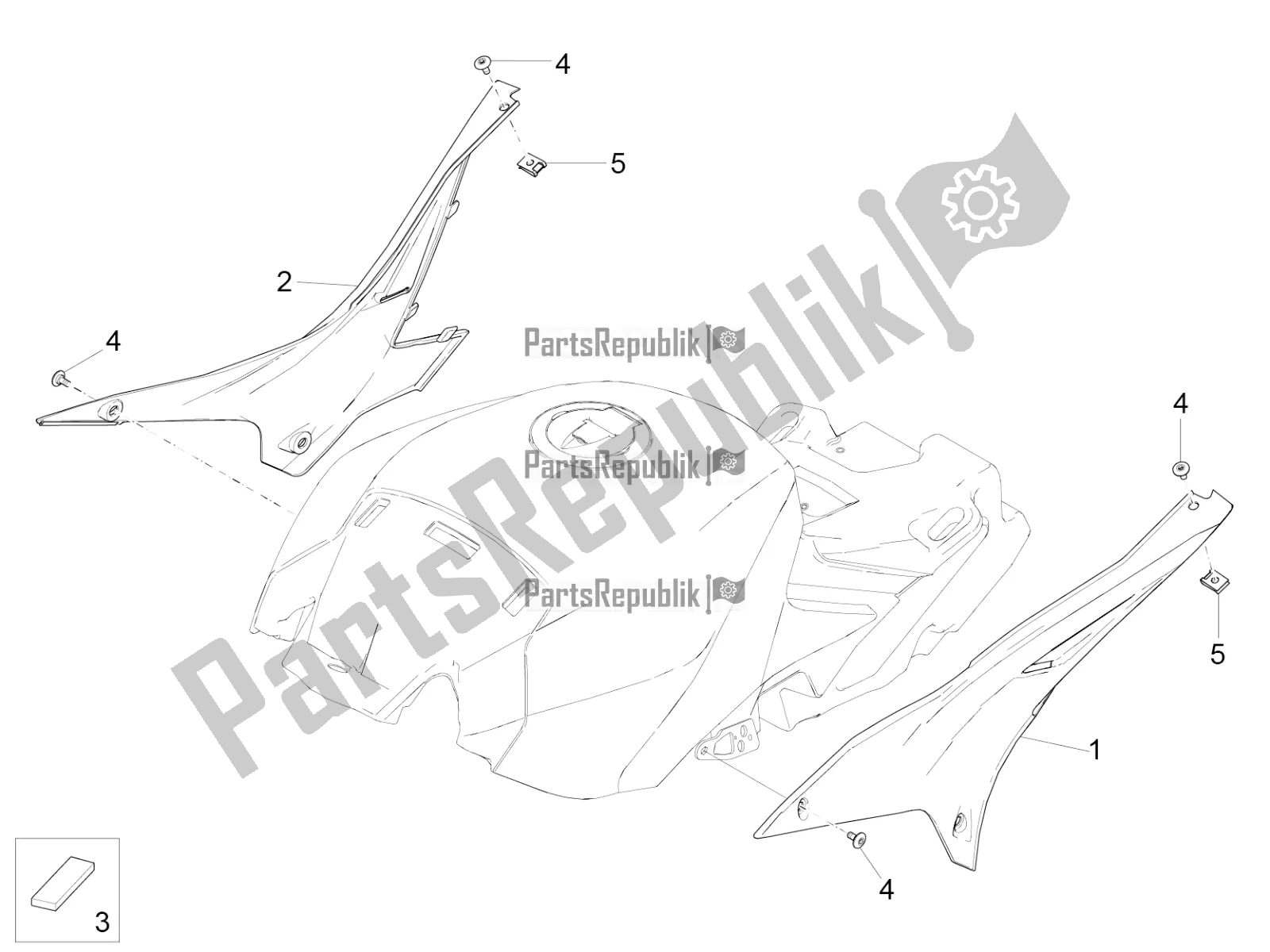 All parts for the Central Body of the Aprilia RSV4 1100 Racing Factory ABS Apac 2020