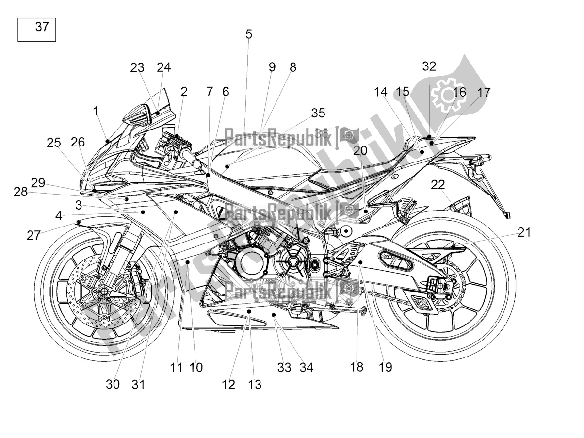 Alle onderdelen voor de Sticker van de Aprilia RSV4 1100 Racing Factory ABS Apac 2020