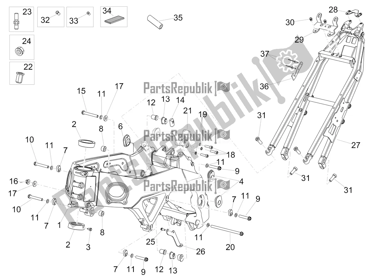 All parts for the Frame of the Aprilia RSV4 1100 Racing Factory ABS Apac 2020