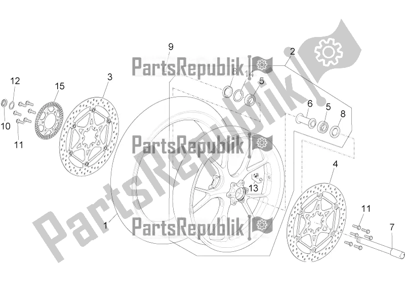 All parts for the Front Wheel of the Aprilia RSV4 1100 Racing Factory ABS Apac 2020