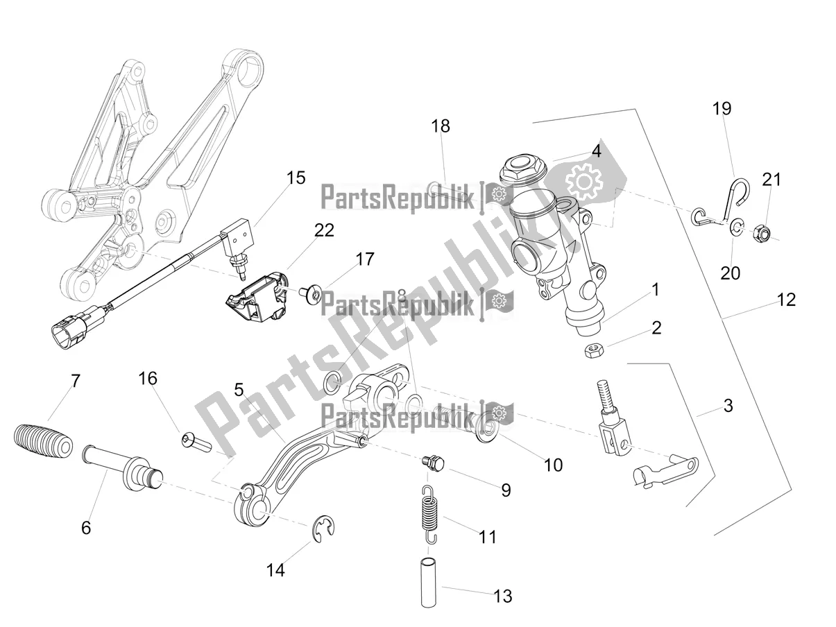 Wszystkie części do Tylny Cylinder G?ówny Aprilia RSV4 1100 Racing Factory ABS Apac 2020