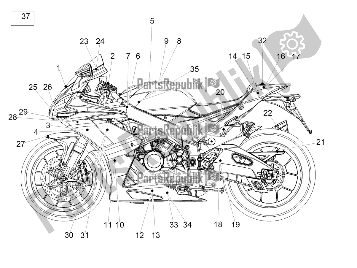 Alle Teile für das Abziehbild des Aprilia RSV4 1100 Racing Factory ABS Apac 2021