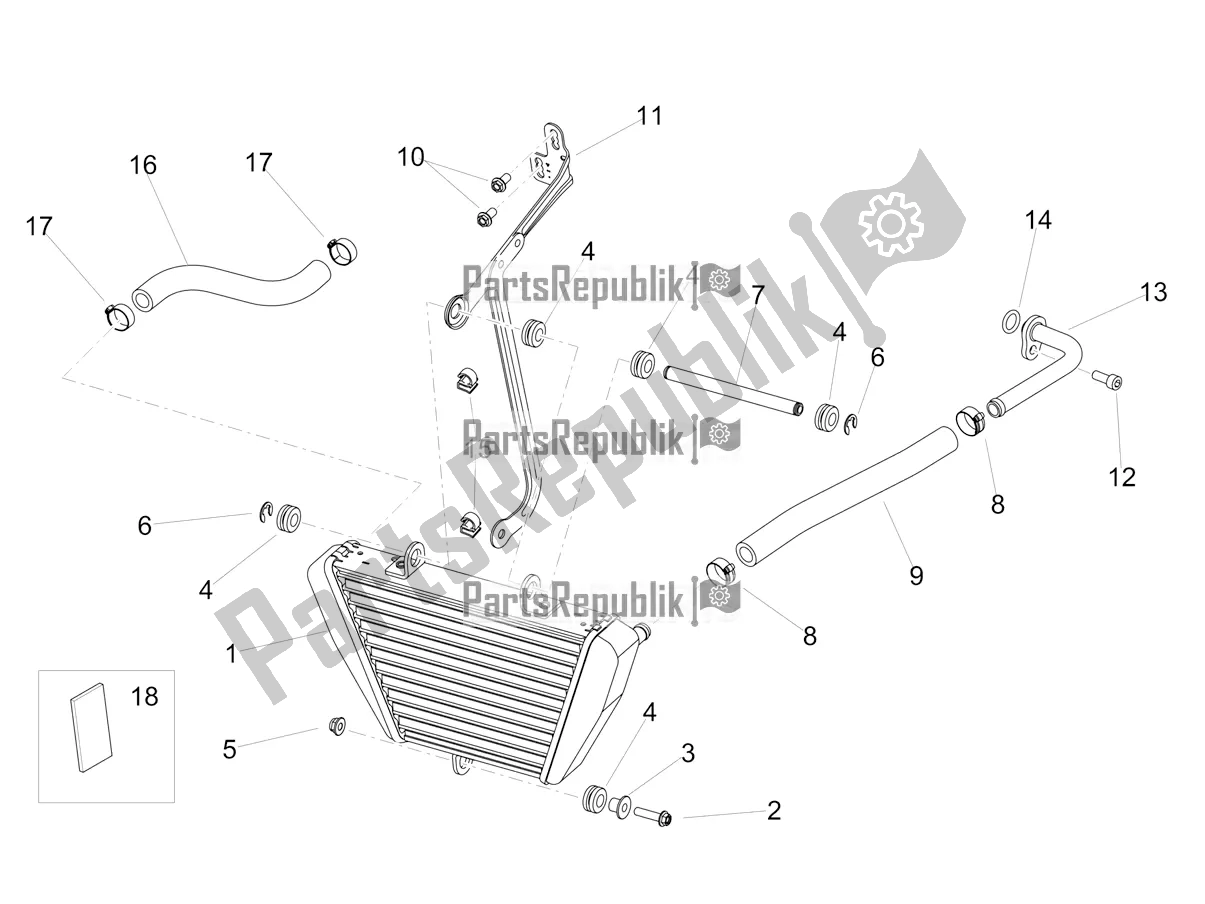 Tutte le parti per il Radiatore Olio del Aprilia RSV4 1100 Racing Factory ABS Apac 2021