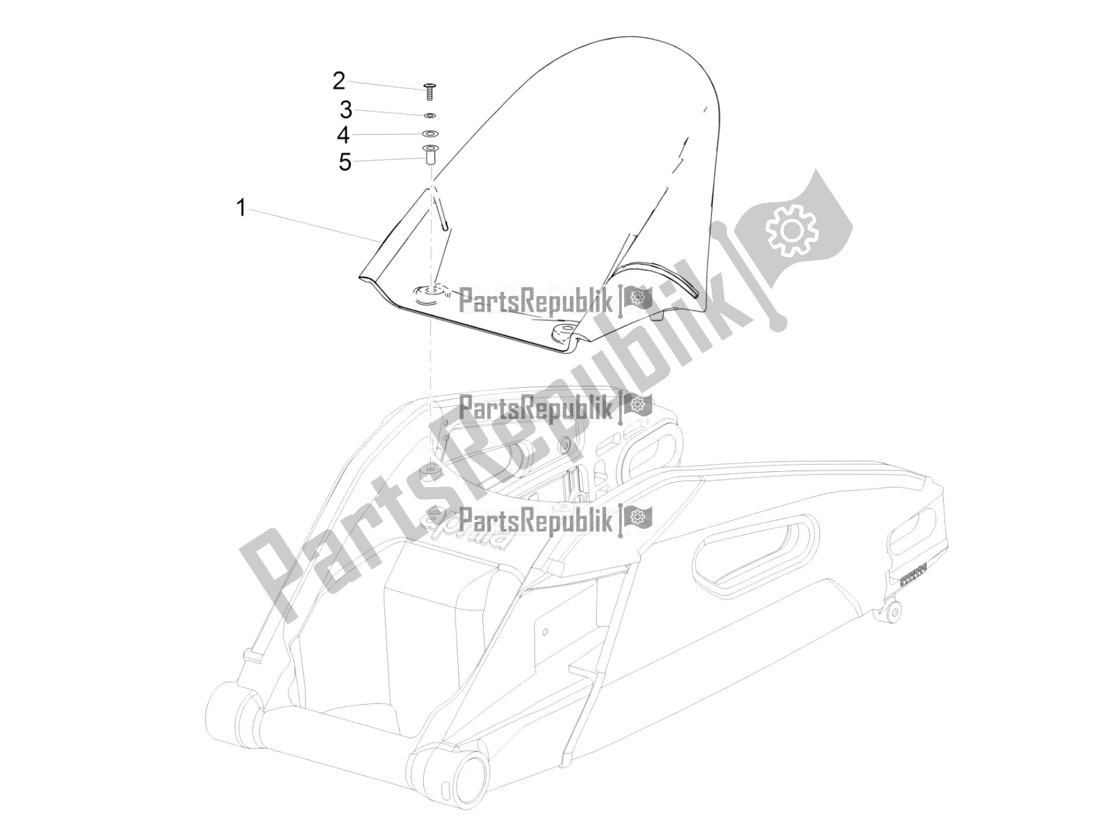 Alle Teile für das Hinterer Kotflügel des Aprilia RSV4 1100 Racing Factory ABS Apac 2021