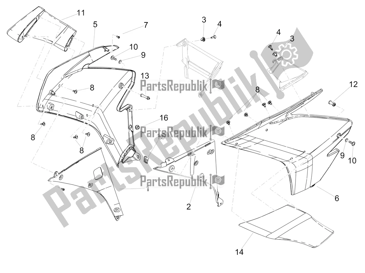 Todas las partes para Carenado Lateral de Aprilia RSV4 1100 Racing Factory ABS Apac 2021