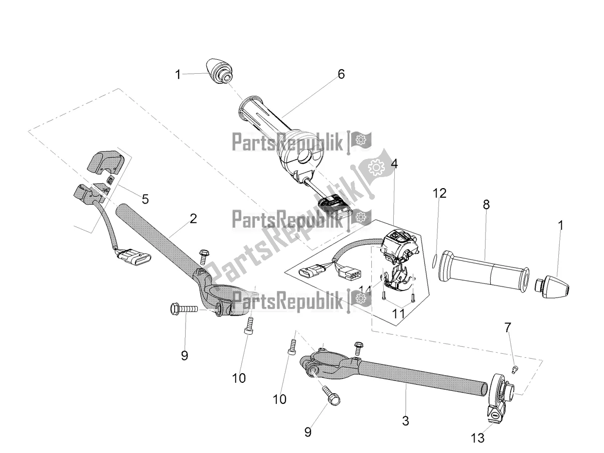 Alle onderdelen voor de Stuur - Controles van de Aprilia RSV4 1100 Racing Factory ABS USA 2020