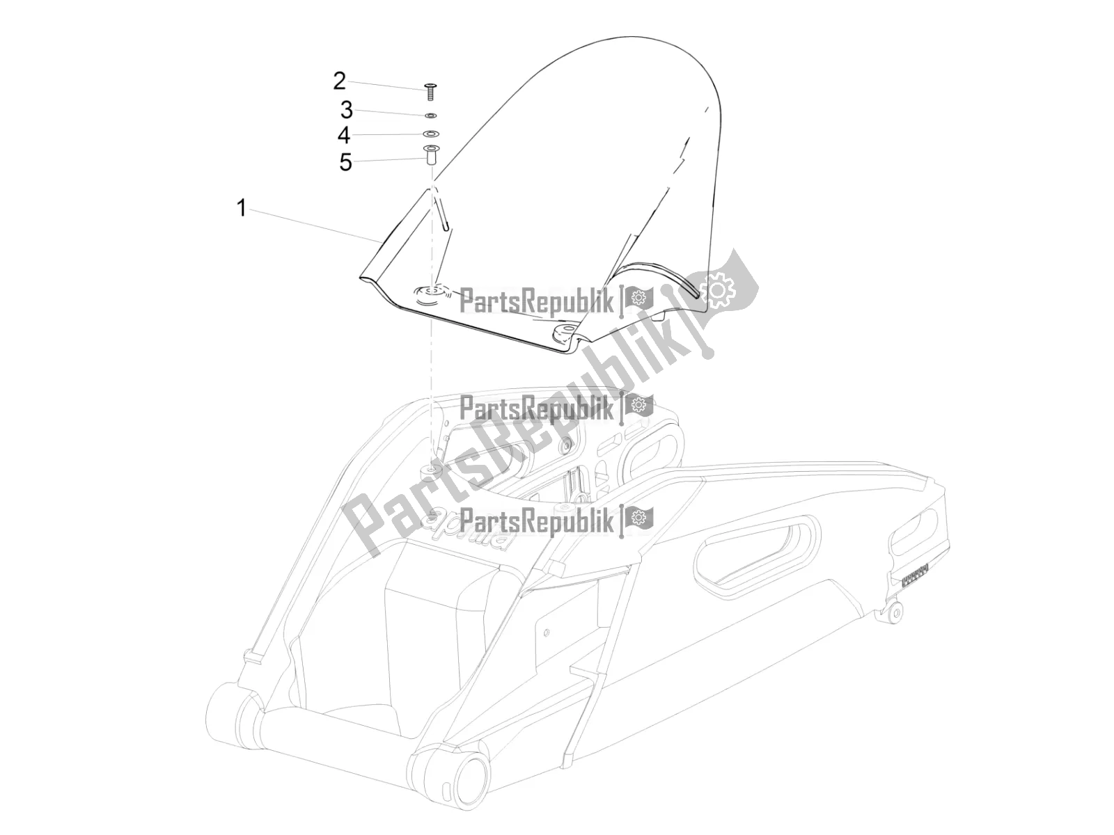 Alle Teile für das Hinterer Kotflügel des Aprilia RSV4 1100 Racing Factory ABS USA 2020