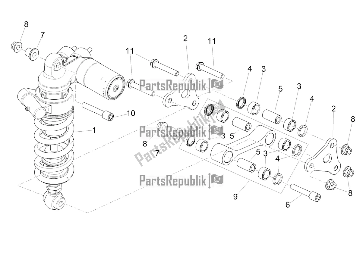 Tutte le parti per il Ammortizzatore del Aprilia RSV4 1100 Racing Factory ABS USA 2020