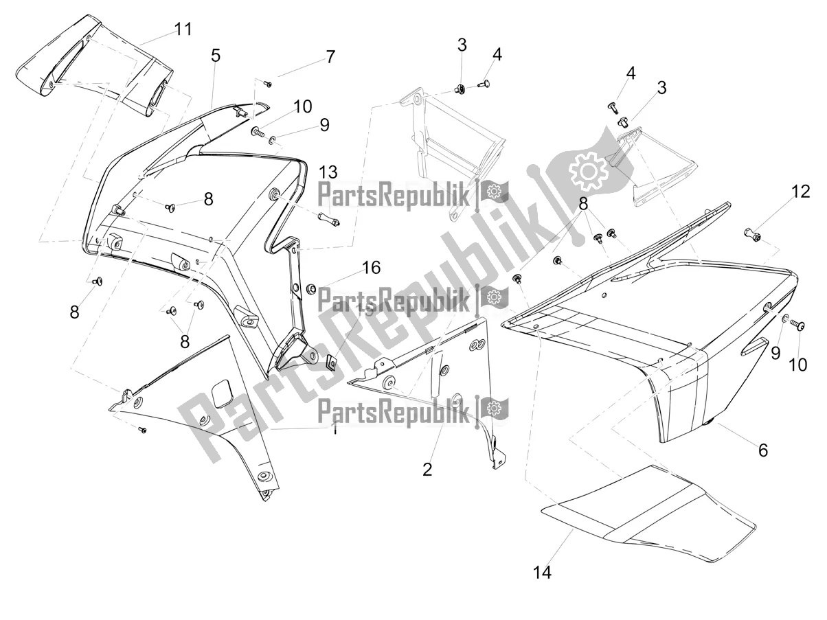 Tutte le parti per il Carenatura Laterale del Aprilia RSV4 1100 Racing Factory ABS USA 2020