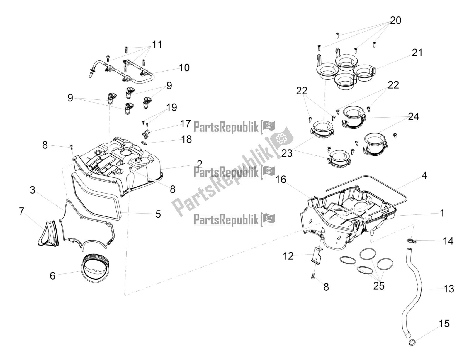 Todas las partes para Caja De Aire de Aprilia RSV4 1100 Racing Factory ABS USA 2021