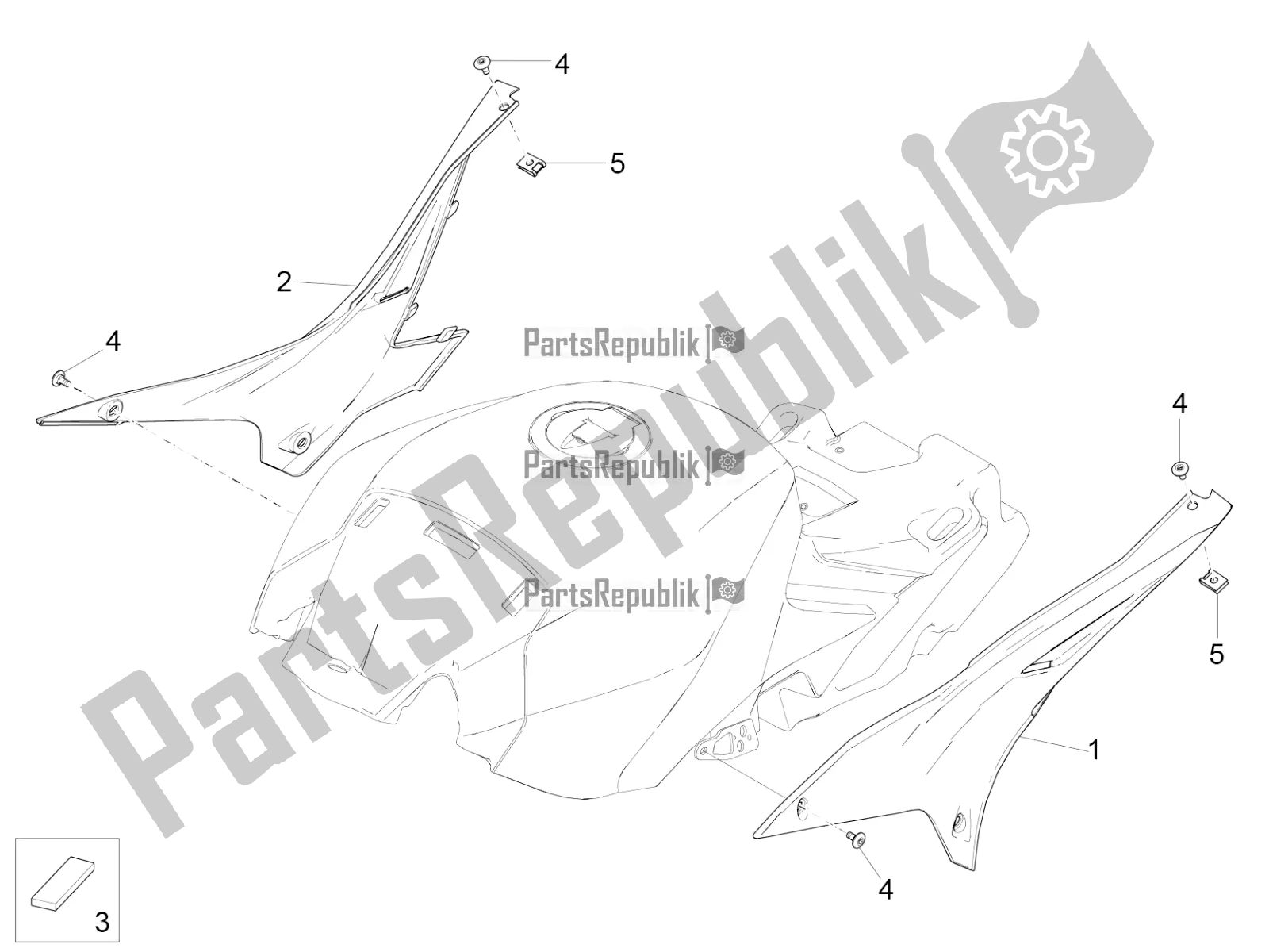 Todas las partes para Cuerpo Central de Aprilia RSV4 1100 Racing Factory ABS USA 2021